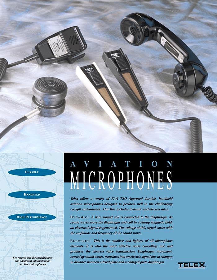 TELEX AVIATION MICROPHONES (PDF)