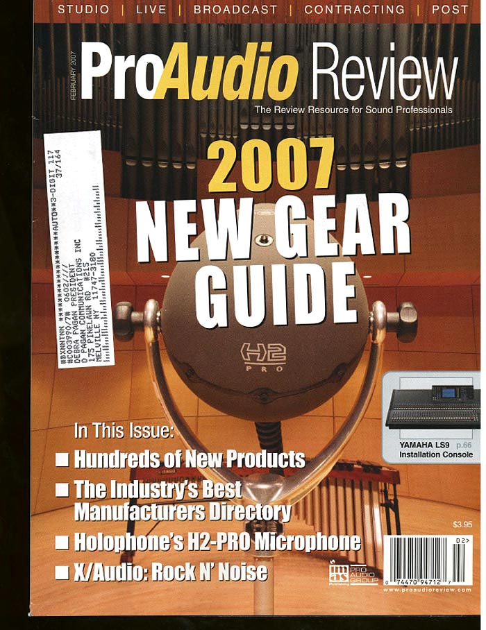 HOLOPHONE H2-PRO ARTICOLO PRO-AUDIO REVIEWS 2007/02 (PDF)