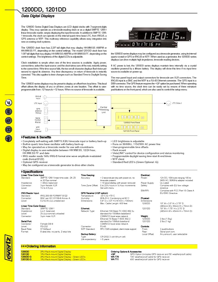 EVERTZ 1200DD-1201DD FROM CAT.GEN.2008/2009 (PDF)