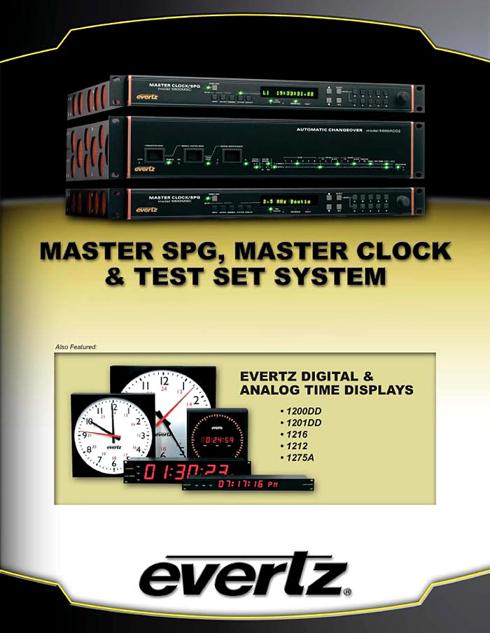 EVERTZ MASTER SPG/CLOCK SYSTEM BROCHURE (PDF)