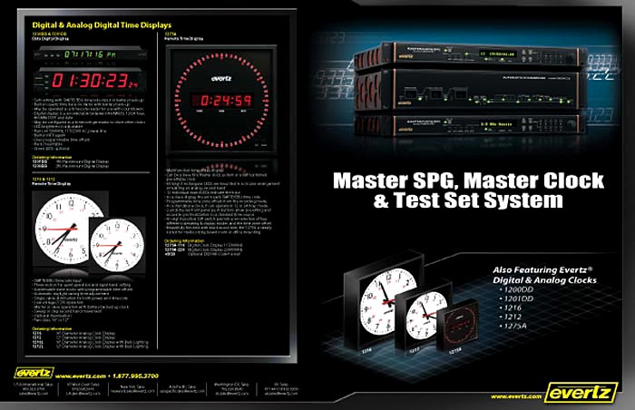 EVERTZ MASTER SPG/CLOCK SYSTEM BROCHURE 2009/07 (PDF)