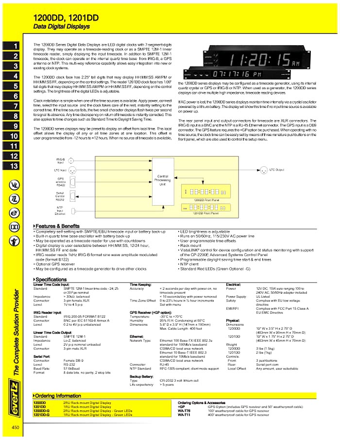 EVERTZ 1200DD-1201DD FROM CAT.GEN.2009/2010 (PDF)