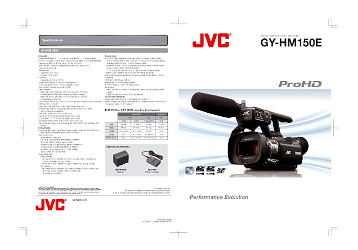 JVC GYHM150E BROCHURE COMPLETA 2011/11 (PDF)