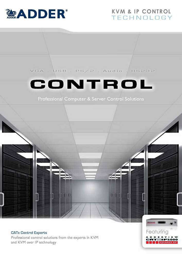 ADDER CAT.GEN. 2012 KVM & IP CONTROL TECHNOLOGY: CATX CONTROL EXP