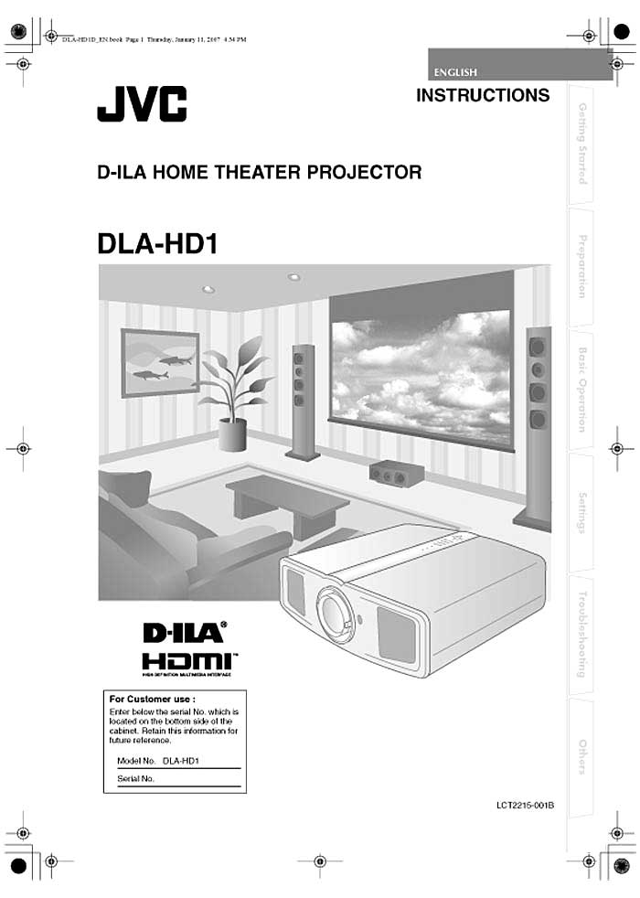 JVC DLAHD1 INSTRUCTIONS (PDF)