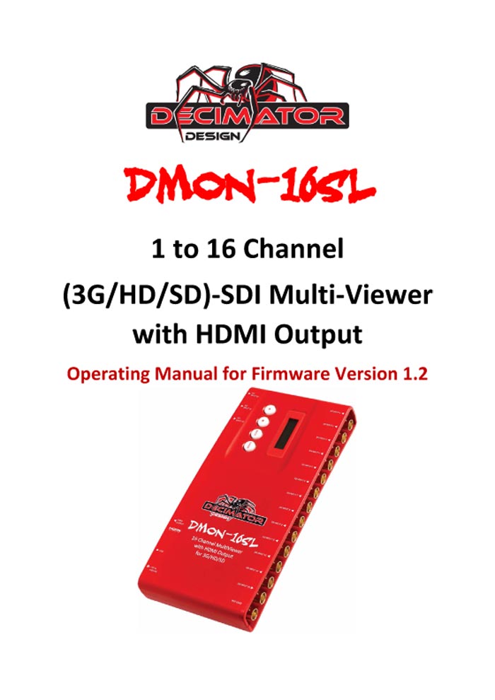DECIMATOR DMON-16SL OP.MANUAL VER.1.2 2015/10