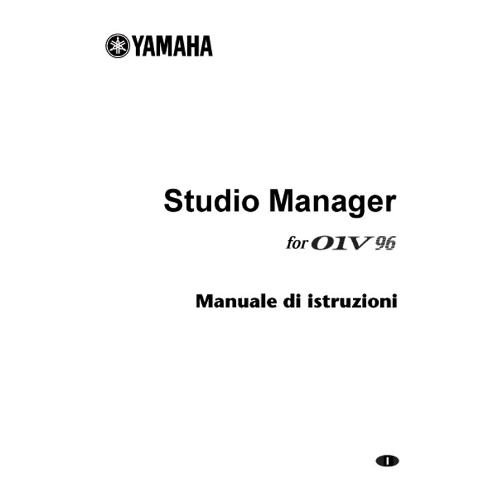 YAMAHA 01V96 STUDIO MANAGER MANUALE DI ISTRUZIONI (PDF)