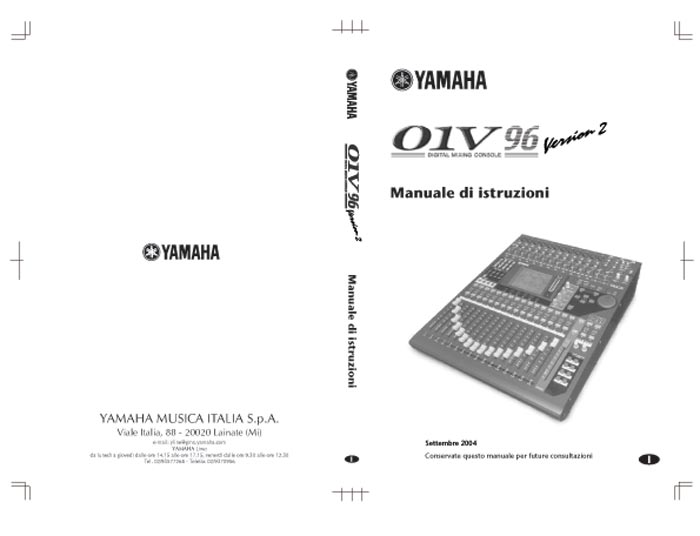 YAMAHA 01V96V2 MANUALE DI ISTRUZIONI (PDF)