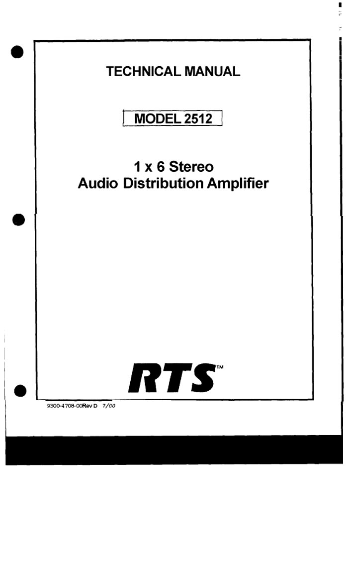 RTS 2512 TECHNICAL MANUAL (PDF)